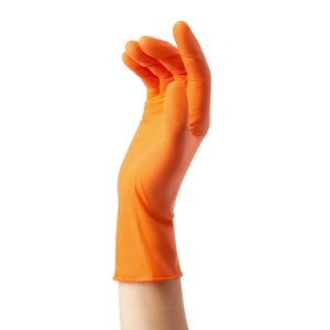 1000/CS Critical Response Orange Nitrile Exam Gloves