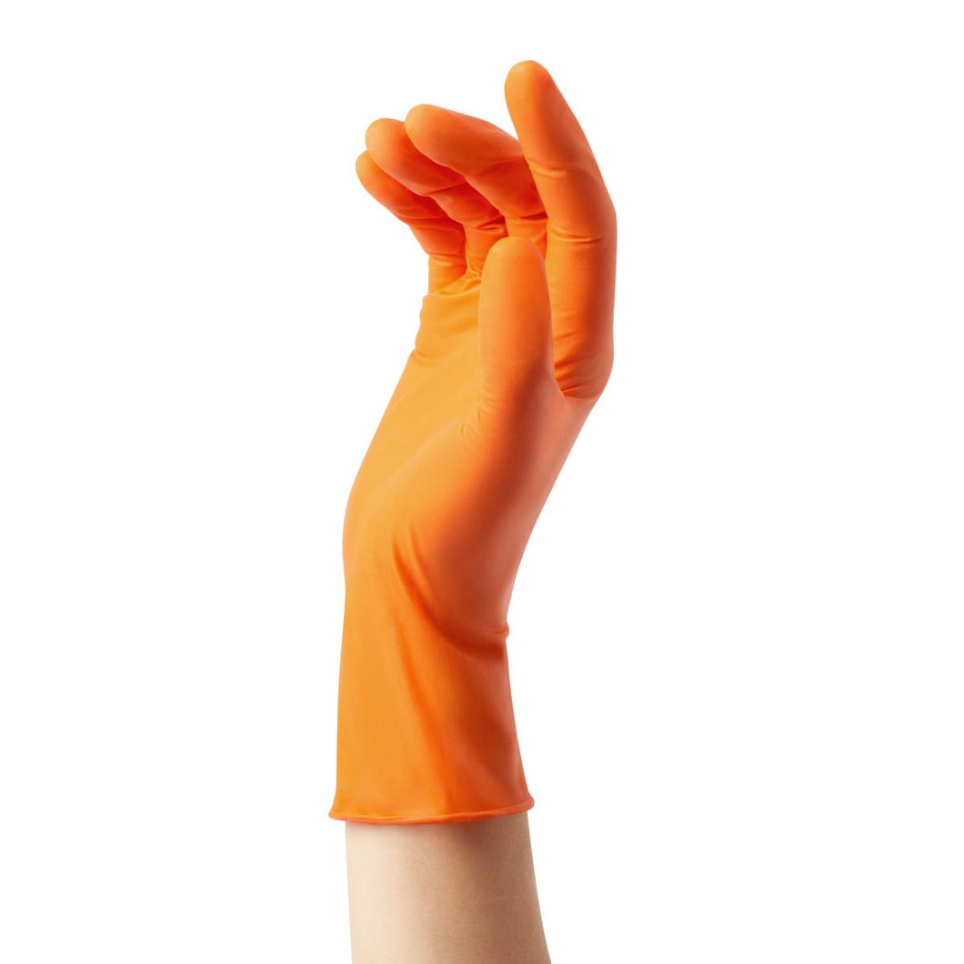 1000/CS Critical Response Orange Nitrile Exam Gloves