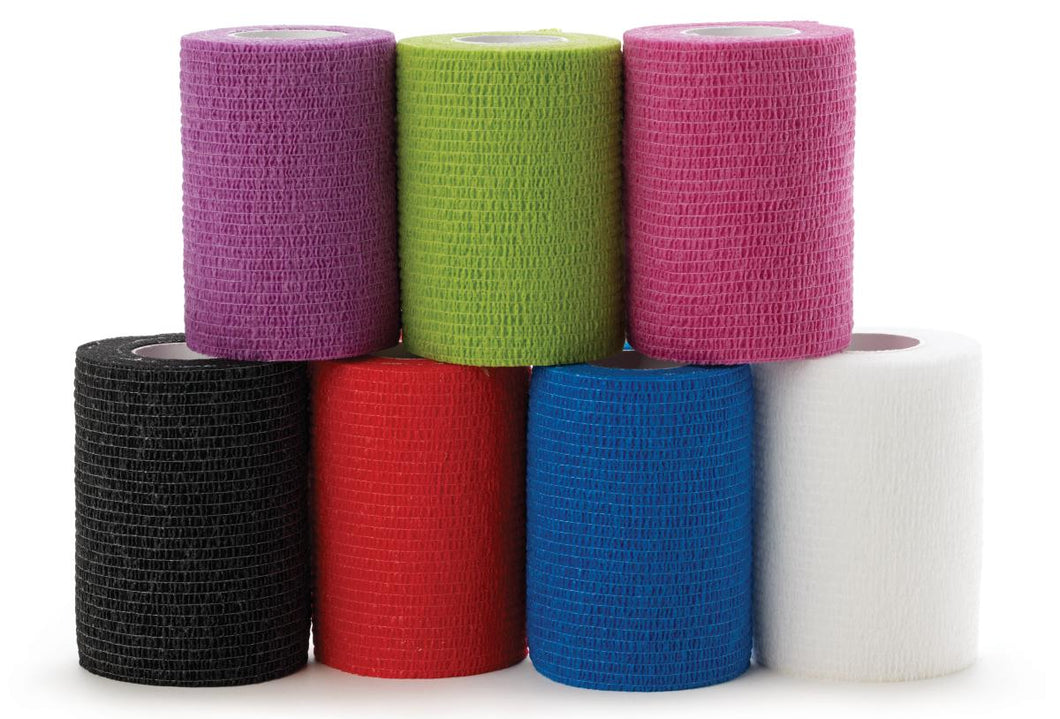 24/CS Medline Nonsterile Self-Adherent Cohesive Bandage, Assorted Colors, 3