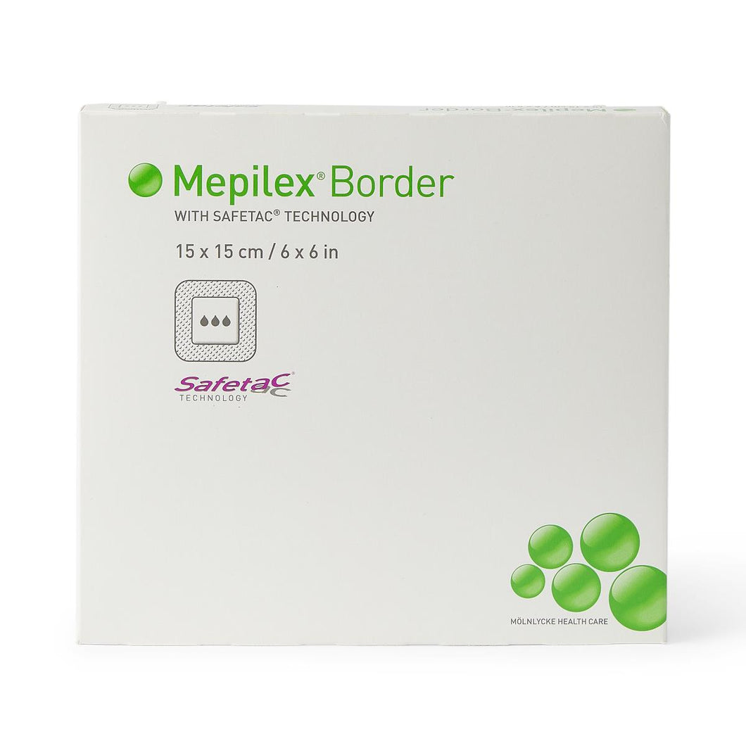 50/CS Mepilex Safetac Self-Adherent Foam Border Dressings,6