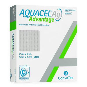 200/CS Aquacel Ag Advantage Surgical Advanced Hydrofiber Dressings with Hydrofiber, 2" x 2"