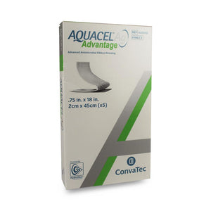 100/CS Aquacel Ag Advantage Surgical Advanced Hydrofiber Dressings with Hydrofiber, 0.75" x 18"