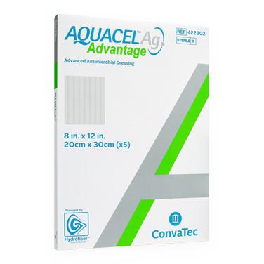 25/CS Aquacel Ag Advantage Surgical Advanced Hydrofiber Dressings with Hydrofiber, 8